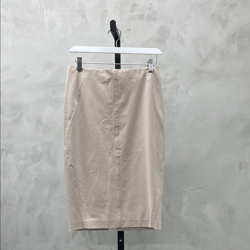 Elegant Beige Pencil Skirt